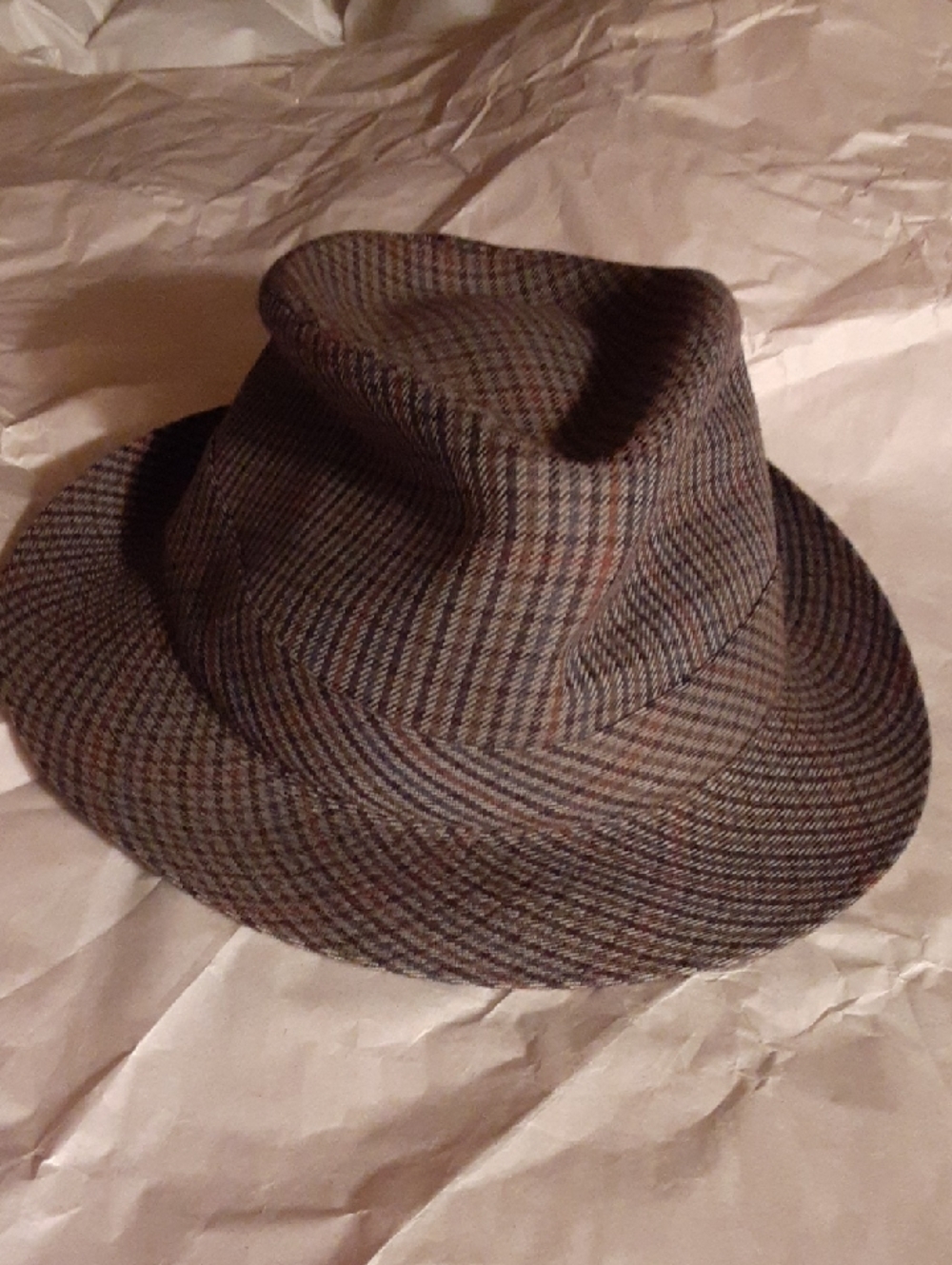 IMPERCORK Crambes Made In Franrce Multicolor Tweed Fedora Hat - 57/7